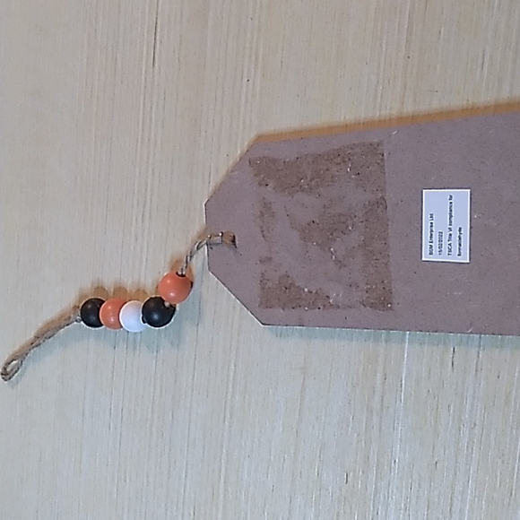 2 Wooden Signs Home Sweet Haunted Home.  3x5.5 inches w Bat - Picture 4 of 4